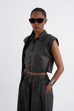 Cotton Cap Sleeve Crop Top