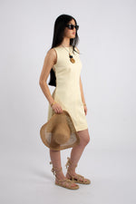Sleeveless Belted Back Mini Dress