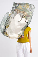 Silk Touch Lazy Leopard Scarf