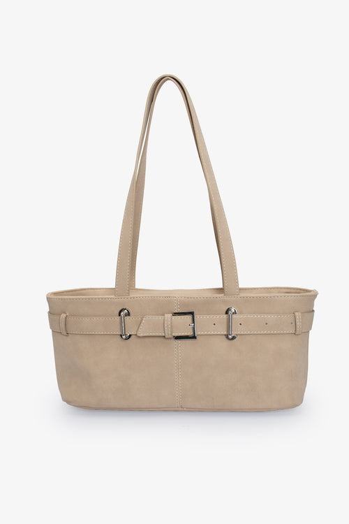 The Kylie Suede Bag - Beige