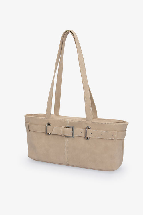 The Kylie Suede Bag - Beige
