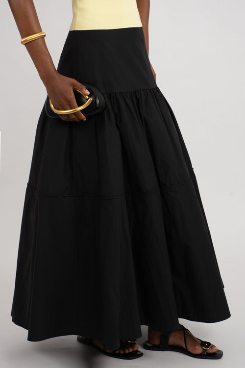 Piped Maxi Skirt