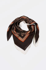 Silk Touch Lux Logo Neckerchief - Brown