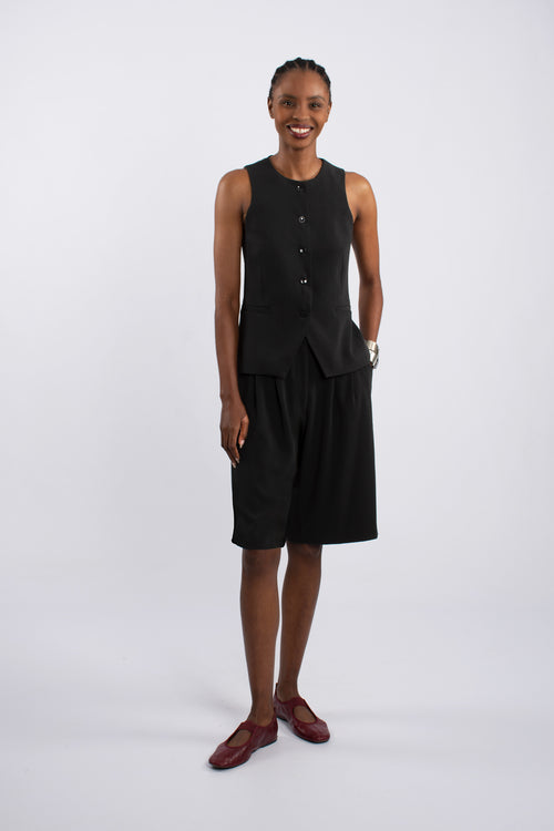 Twill Waistcoat - Black
