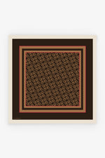 Silk Touch Lux Logo Neckerchief - Brown